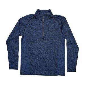 Lululemon Metal Vent Tech 1/4 Zip Blue Performance L/S Shirt Mens Large